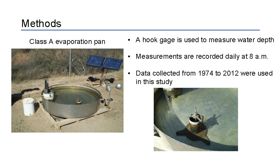 Pan Evaporation Rates of Southeastern Arizona Alison Radei