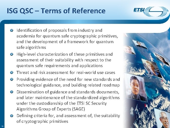 ISG QSC – Terms of Reference Identification of proposals from industry and academia for