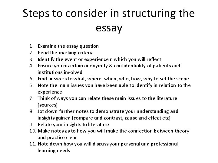 essay learning outcomes