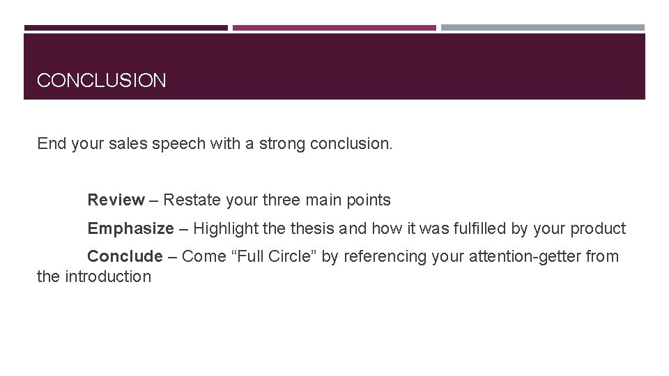 Persuasive Speech Salesmanship Purpose The Purpose Of A