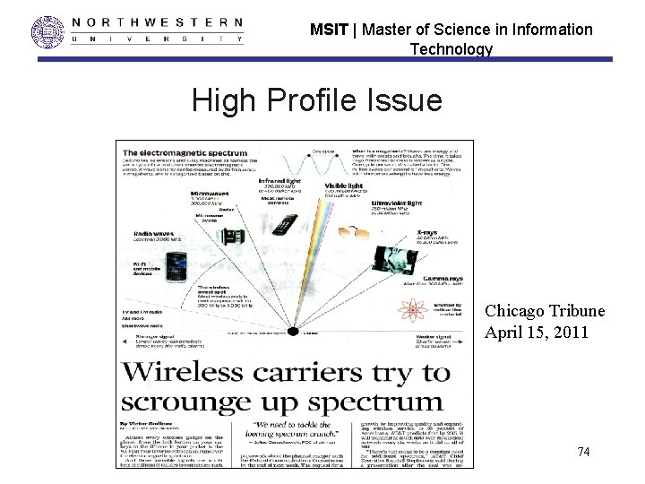 MSIT | Master of Science in Information Technology High Profile Issue Chicago Tribune April
