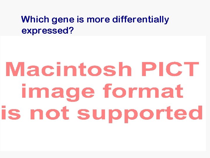 Which gene is more differentially expressed? Which gene is more differentially expressed?