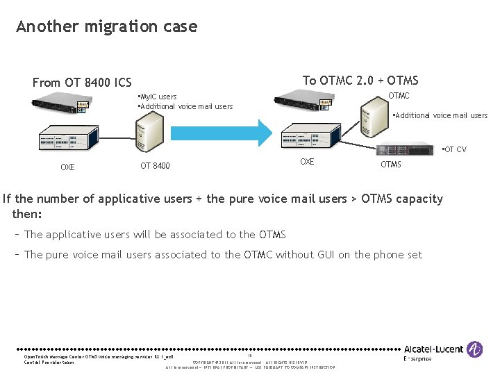 Another migration case To OTMC 2. 0 + OTMS From OT 8400 ICS OTMC