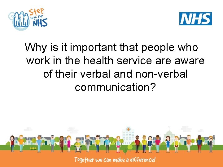 Why is it important that people who work in the health service are aware