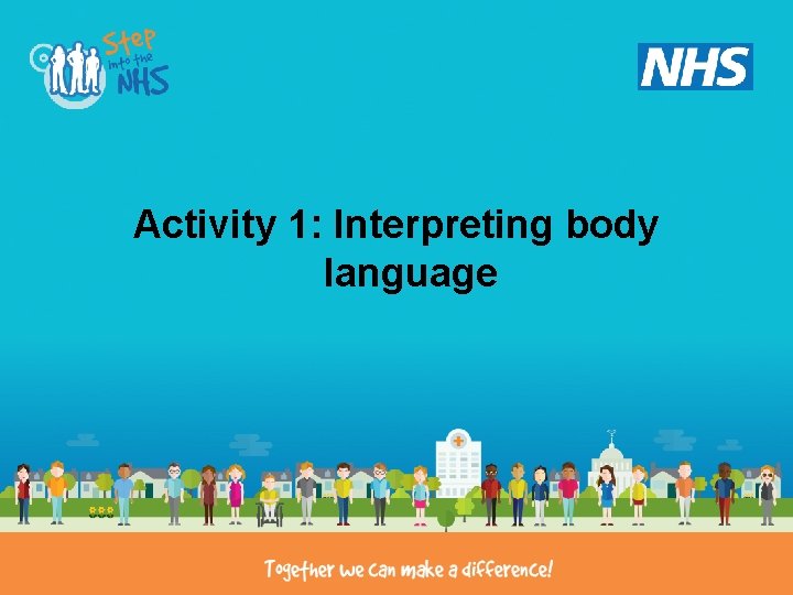Activity 1: Interpreting body language 