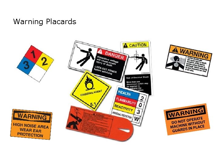 SAFETY Warning Placards 