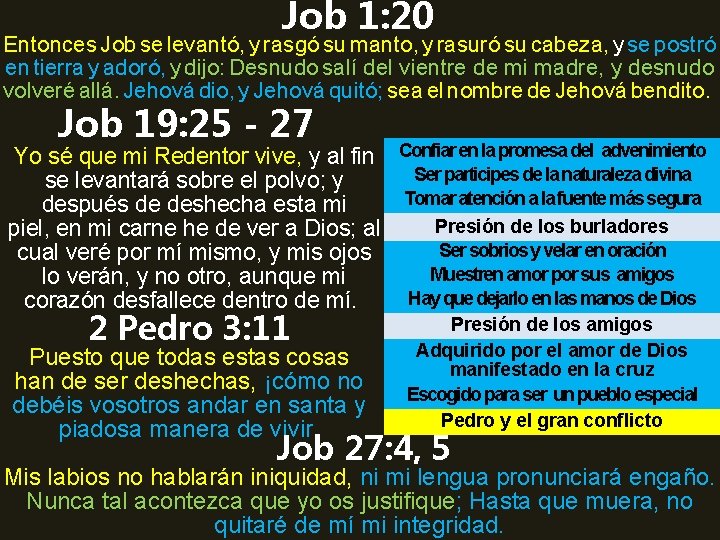 Job 1: 20 Entonces Job se levantó, y rasgó su manto, y rasuró su