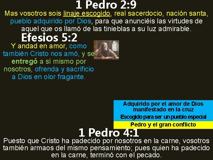1 Pedro 2: 9 Mas vosotros sois linaje escogido, real sacerdocio, nación santa, pueblo 1 Pedro 2: 9 Mas vosotros sois linaje escogido, real sacerdocio, nación santa, pueblo