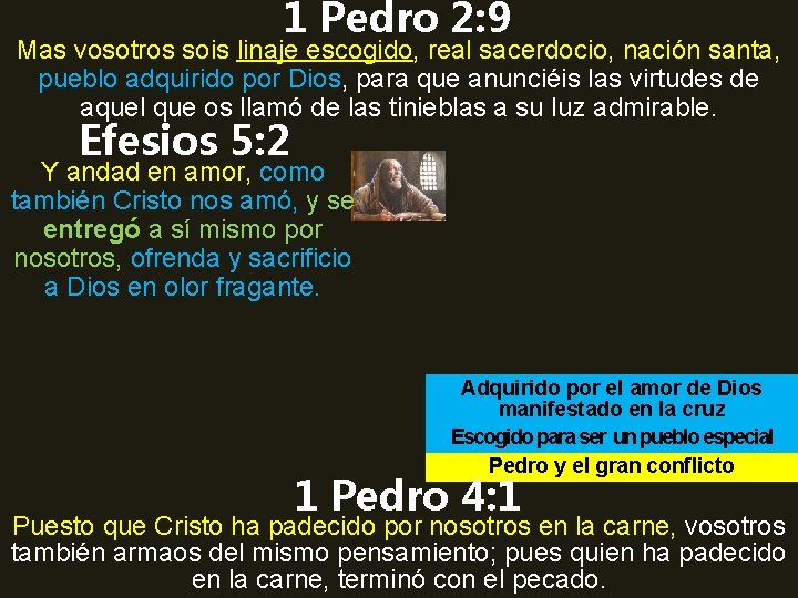 1 Pedro 2: 9 Mas vosotros sois linaje escogido, real sacerdocio, nación santa, pueblo 1 Pedro 2: 9 Mas vosotros sois linaje escogido, real sacerdocio, nación santa, pueblo
