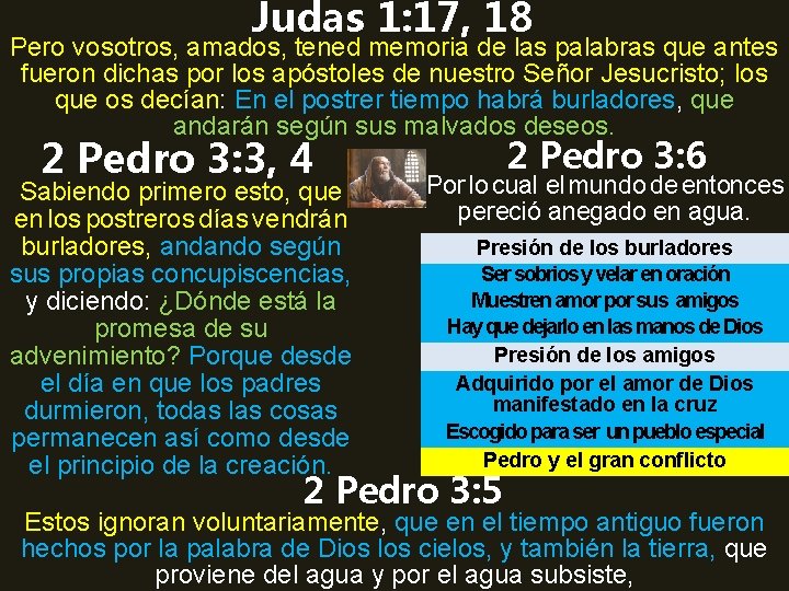 Judas 1: 17, 18 Pero vosotros, amados, tened memoria de las palabras que antes Judas 1: 17, 18 Pero vosotros, amados, tened memoria de las palabras que antes
