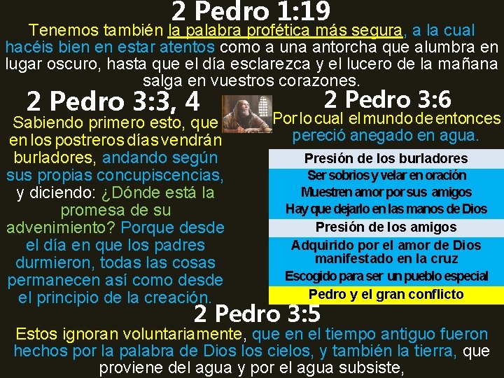 2 Pedro 1: 19 Tenemos también la palabra profética más segura, a la cual