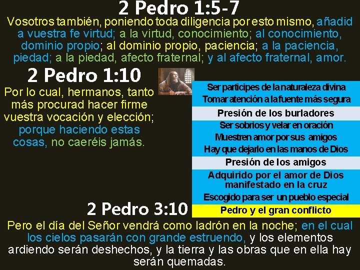 2 Pedro 1: 5 -7 Vosotros también, poniendo toda diligencia por esto mismo, añadid 2 Pedro 1: 5 -7 Vosotros también, poniendo toda diligencia por esto mismo, añadid