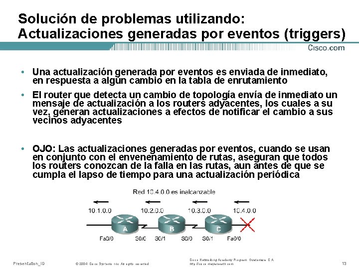 Solución de problemas utilizando: Actualizaciones generadas por eventos (triggers) • Una actualización generada por