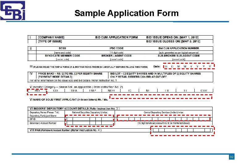 Sample Application Form 32 