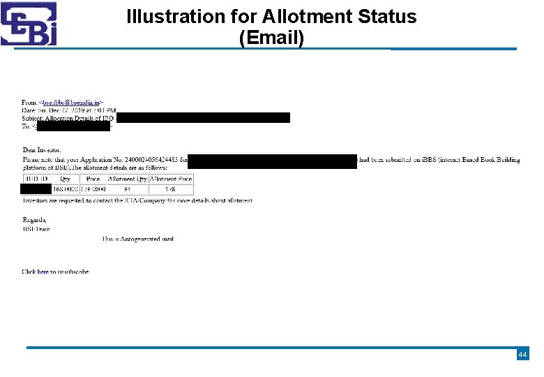 Illustration for Allotment Status (Email) 44 