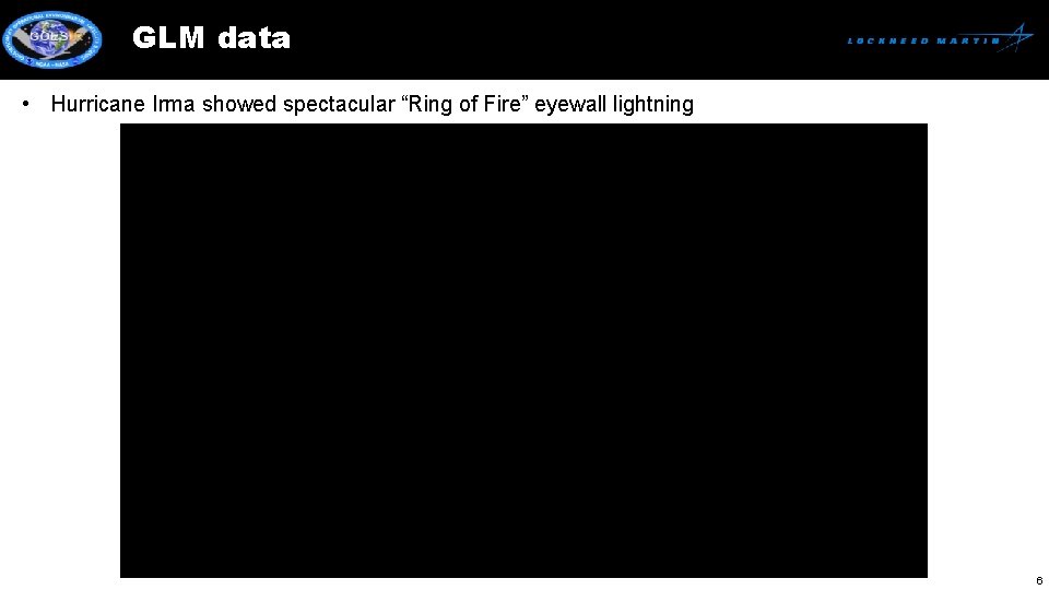 GLM data • Hurricane Irma showed spectacular “Ring of Fire” eyewall lightning 6 