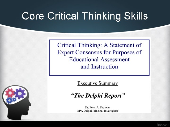 Core Critical Thinking Skills 