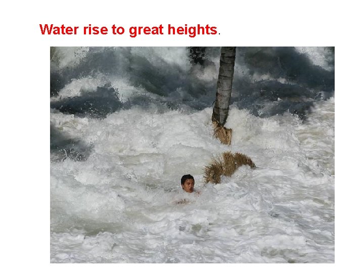 Water rise to great heights. 