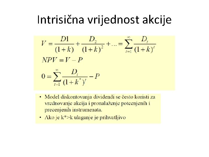 Intrisična vrijednost akcije 