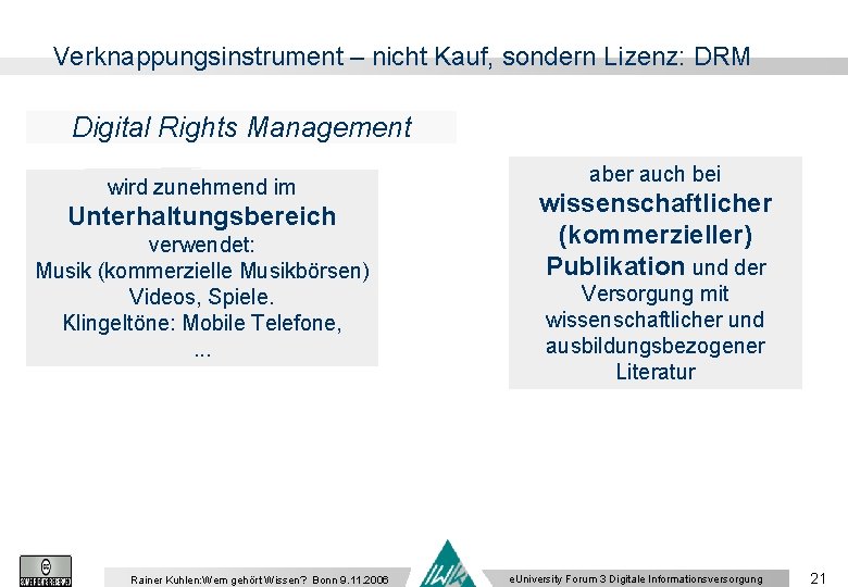 Verknappungsinstrument – nicht Kauf, sondern Lizenz: DRM Digital Rights Management wird zunehmend im Unterhaltungsbereich