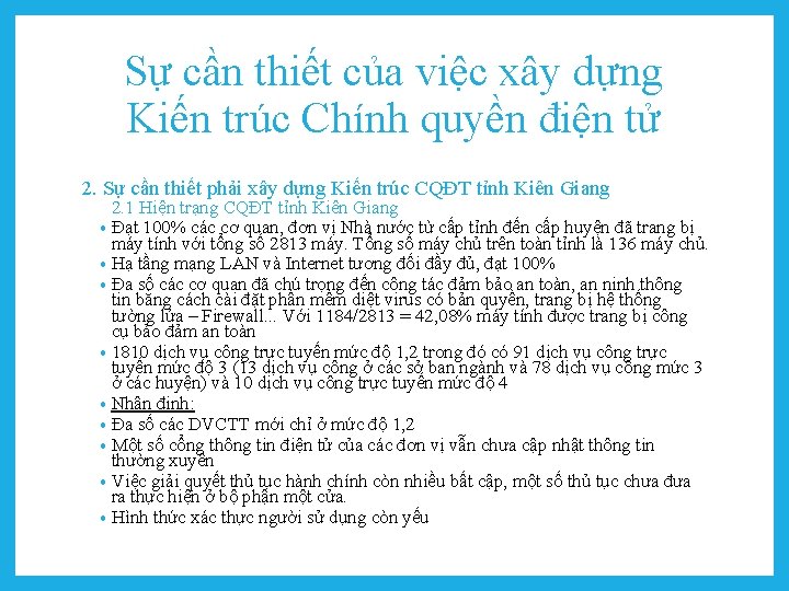 Sự cần thiết của việc xây dựng Kiến trúc Chính quyền điện tử 2.