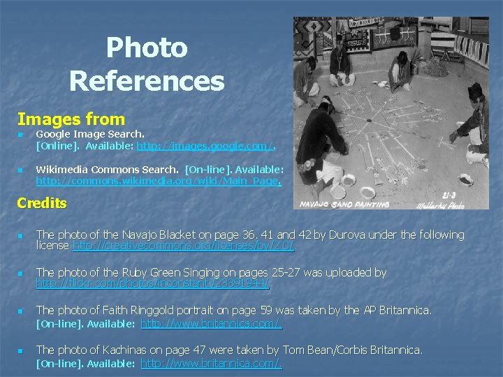 Photo References Images from n n Google Image Search. [Online]. Available: http: //images. google.