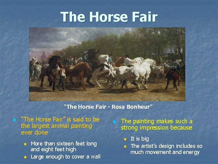 The Horse Fair “The Horse Fair - Rosa Bonheur” n “The Horse Fair” is The Horse Fair “The Horse Fair - Rosa Bonheur” n “The Horse Fair” is
