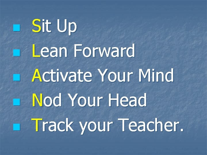 n n n Sit Up Lean Forward Activate Your Mind Nod Your Head Track n n n Sit Up Lean Forward Activate Your Mind Nod Your Head Track