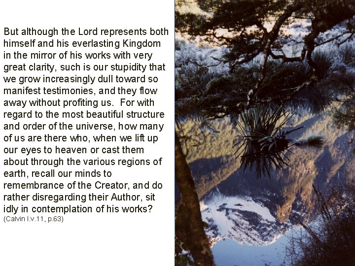 But although the Lord represents both himself and his everlasting Kingdom in the mirror