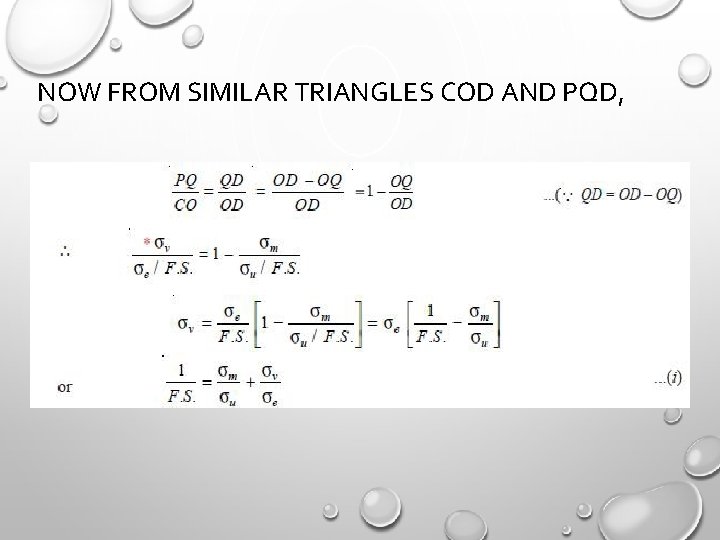 NOW FROM SIMILAR TRIANGLES COD AND PQD, 