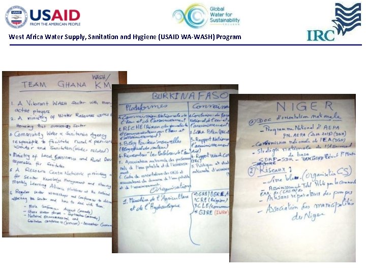 West Africa Water Supply, Sanitation and Hygiene (USAID WA-WASH) Program West Africa Water Supply, Sanitation and Hygiene (USAID WA-WASH) Program