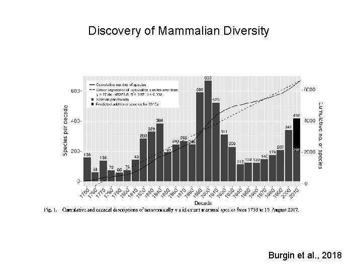 Discovery of Mammalian Diversity Burgin et al. , 2018 
