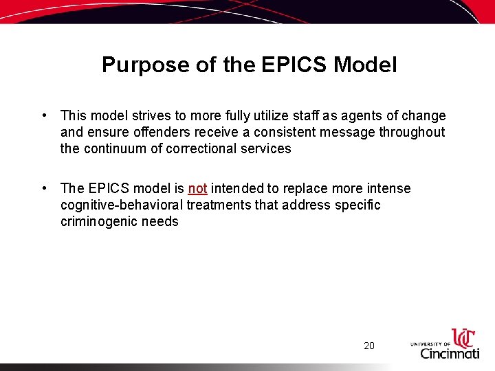 Purpose of the EPICS Model • This model strives to more fully utilize staff