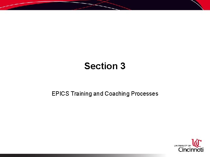 Section 3 EPICS Training and Coaching Processes 