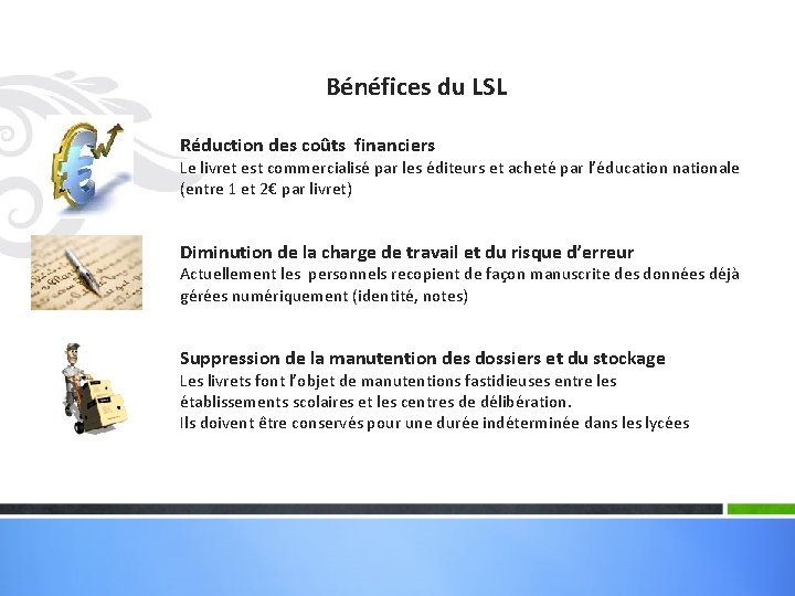 Bénéfices du LSL Réduction des coûts financiers Le livret est commercialisé par les éditeurs