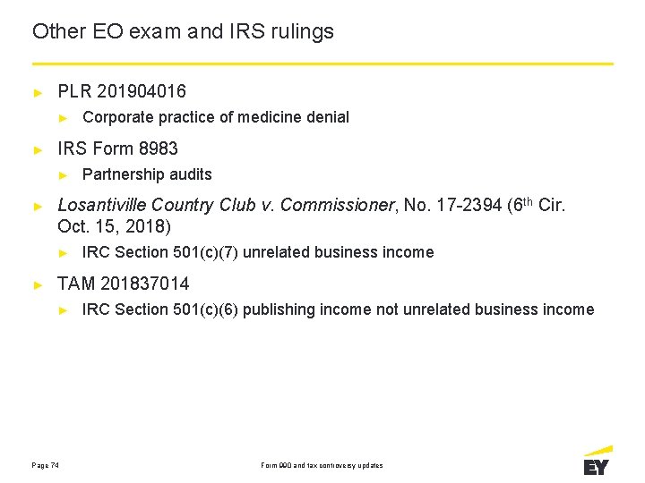 Other EO exam and IRS rulings ► PLR 201904016 ► ► IRS Form 8983