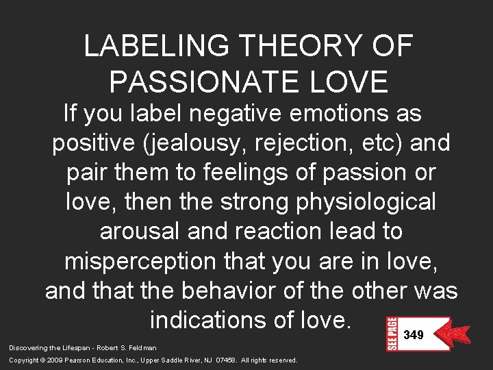 LABELING THEORY OF PASSIONATE LOVE If you label negative emotions as positive (jealousy, rejection,