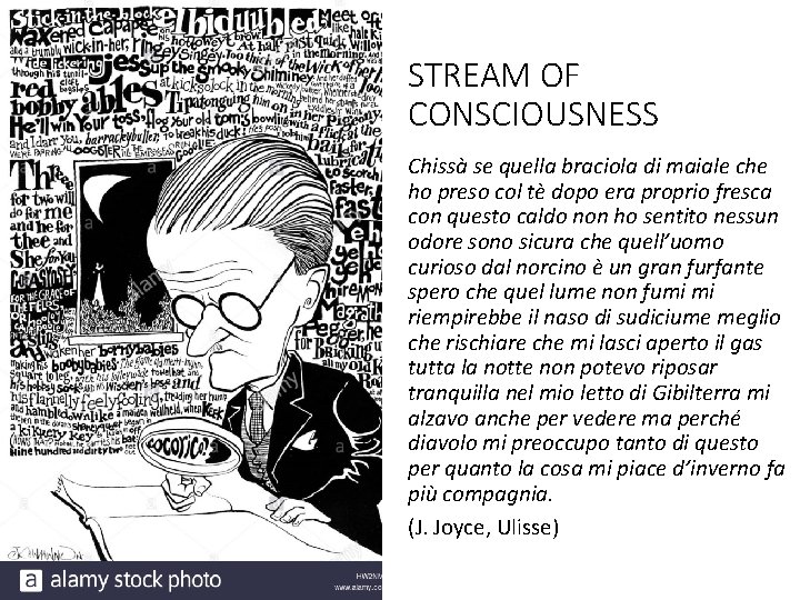 STREAM OF CONSCIOUSNESS Chissà se quella braciola di maiale che ho preso col tè