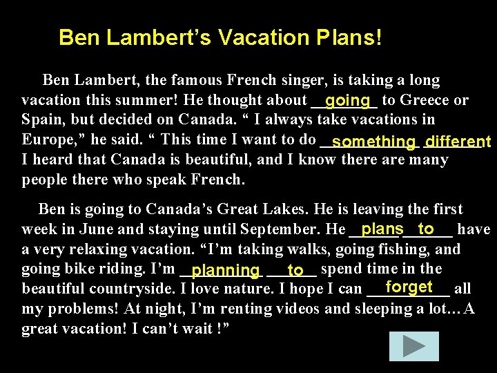Ben Lambert’s Vacation Plans! Ben Lambert, the famous French singer, is taking a long Ben Lambert’s Vacation Plans! Ben Lambert, the famous French singer, is taking a long