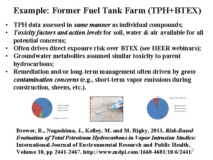 Example: Former Fuel Tank Farm (TPH+BTEX) • TPH data assessed in same manner as