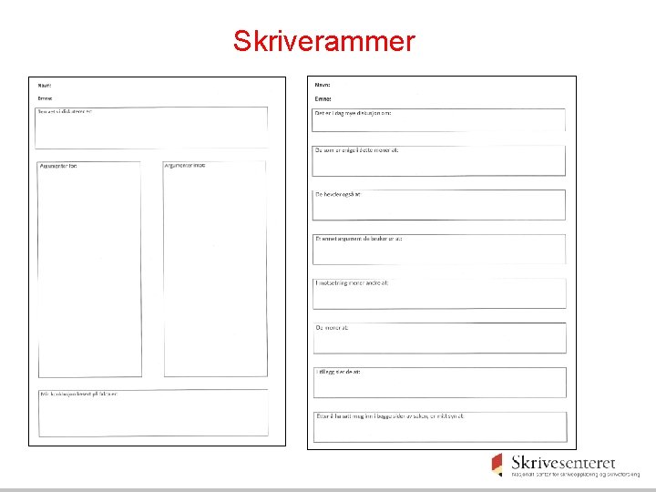 Skriverammer Skriverammer