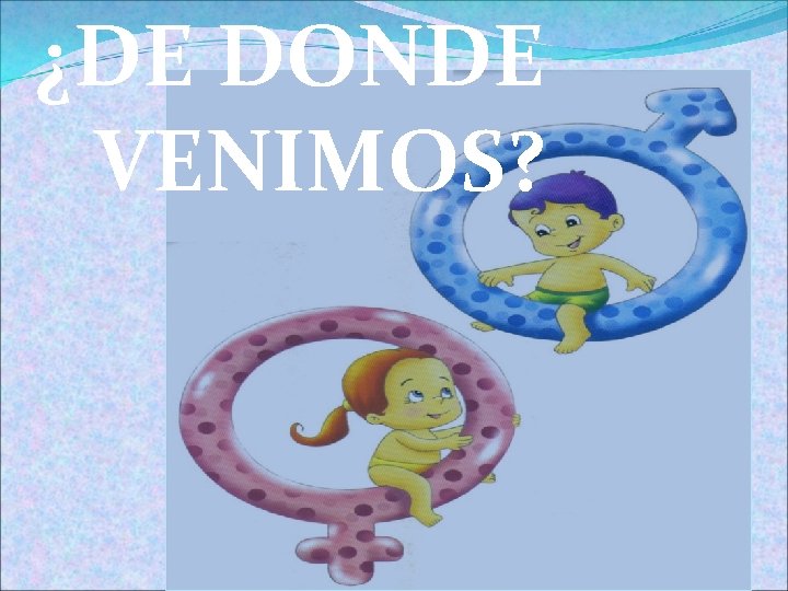 ¿DE DONDE VENIMOS? 