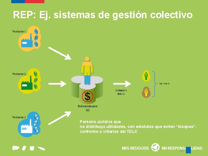 REP: Ej. sistemas de gestión colectivo Persona Jurídica que no distribuya utilidades, con estatutos