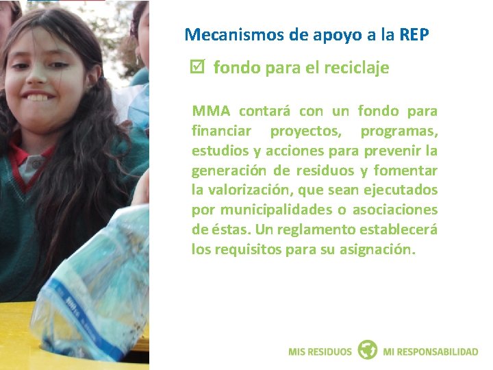 Mecanismos de apoyo a la REP fondo para el reciclaje MMA contará con un