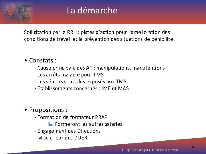 La démarche Sollicitation par la RRH : pistes d’action pour l’amélioration des conditions de