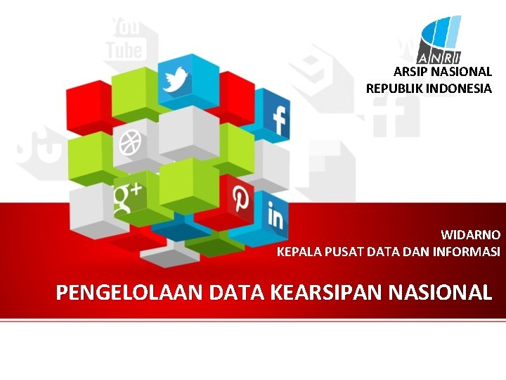 ARSIP NASIONAL REPUBLIK INDONESIA WIDARNO KEPALA PUSAT DATA DAN INFORMASI PENGELOLAAN DATA KEARSIPAN NASIONAL