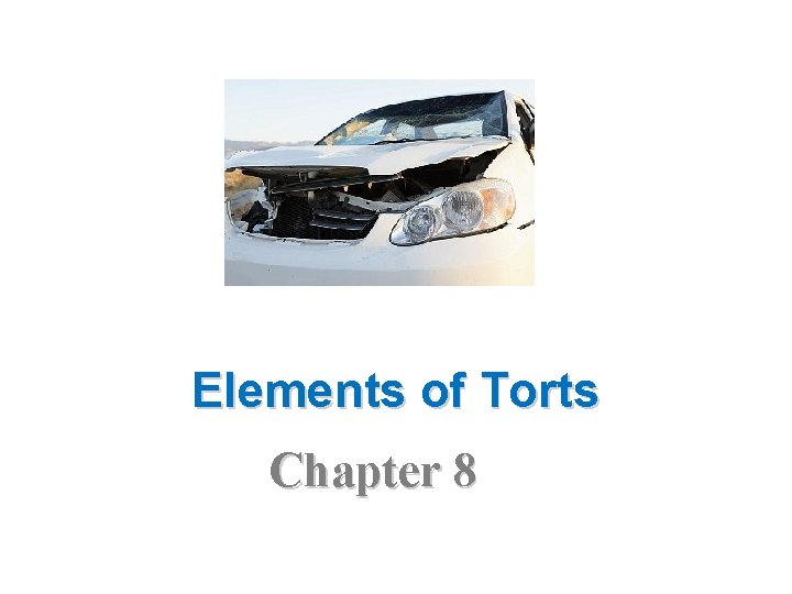 Elements of Torts Chapter 8 