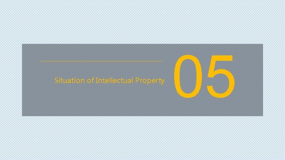 Situation of Intellectual Property 05 