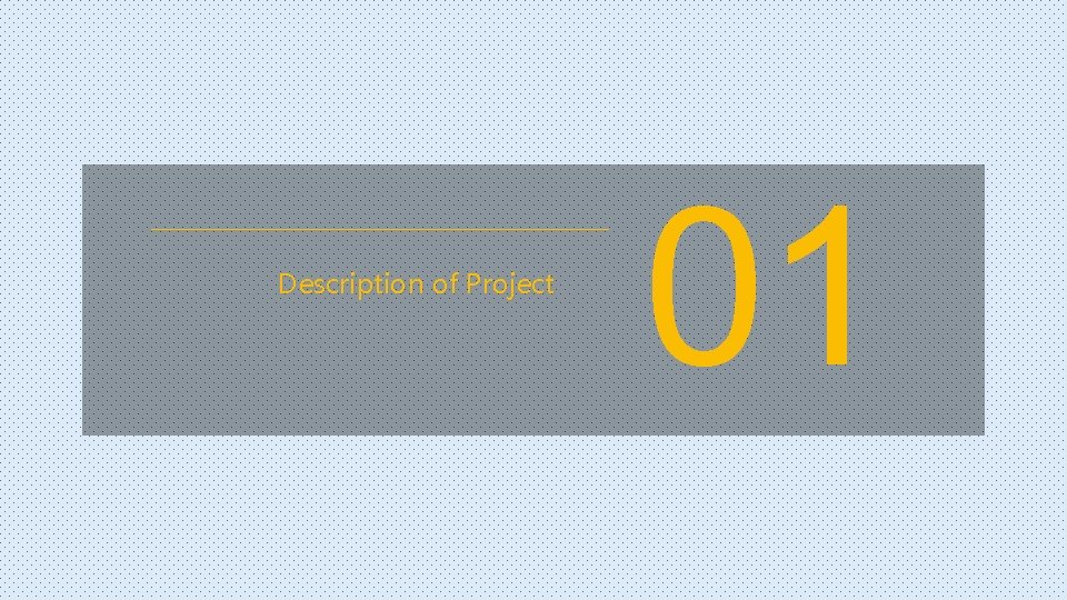 Description of Project 01 