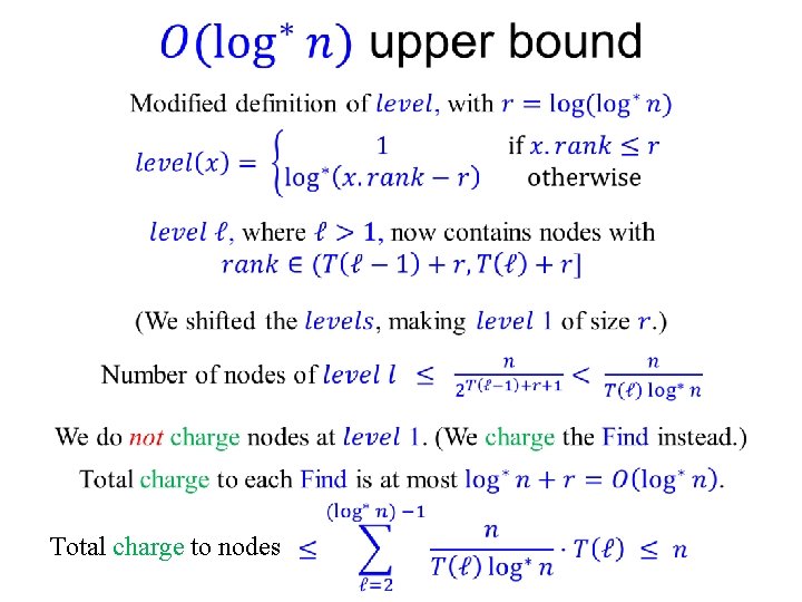  Total charge to nodes 